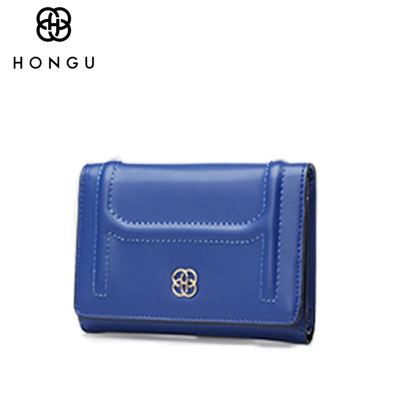 HONGU одноцветная сумка для карт с верхними ручками клатчи из натуральной коровьей