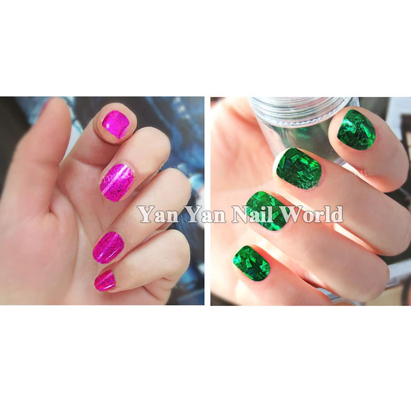 Дизайн ногтей наклейки 5 шт./компл. Горячие алюминий передачи фольги DIY стильный