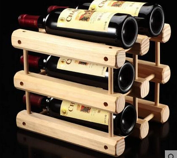 

1PC DIY Creative Foldable wine rack Wooden Wine Beer Bottle Rack Organizer Holder Mount Kitchen Bar Display Wine Racks EJA 0309