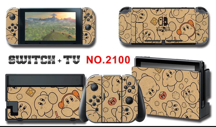 Для nintendo Switch Pain sticker консоль Dock Joy Con полное покрытие цветной бумажной кожи Закаленное стекло протектор экрана от 2000-2305