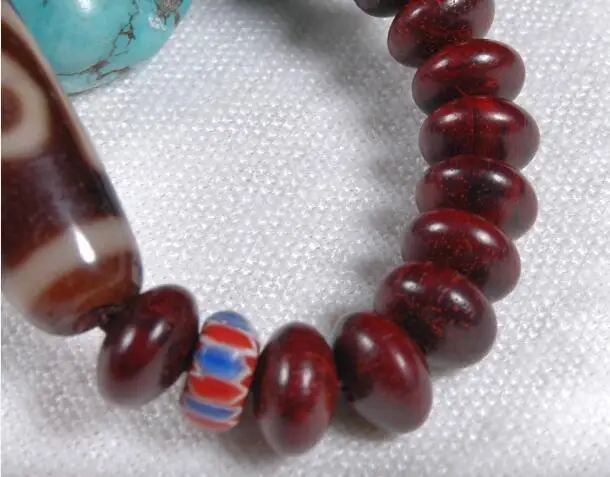 Desiger Тибетский двухглазый браслет с Бусиной Дзи Redsandalwood два глаза DZI браслет из бисера подлинный Браслет с Бусиной Дзи высокого качества
