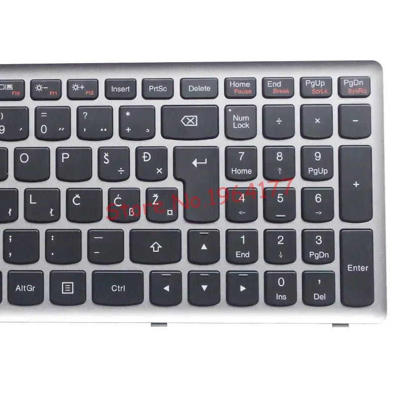 QH словенская хорватская клавиатура с подсветкой для ноутбука Lenovo Ideapad Z710 U510