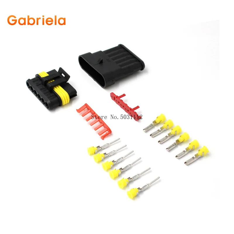 10 sets Kit 1P 2P 3P 4P 5P 6P AMP 1.5 male and female Plug Automotive waterproof connectors Xenon lamp lamp connector for car