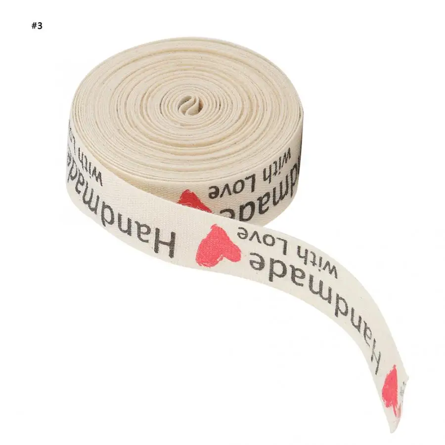 Шрифт из натурального хлопка ручной работы лента 1 5 см для упаковки подарков