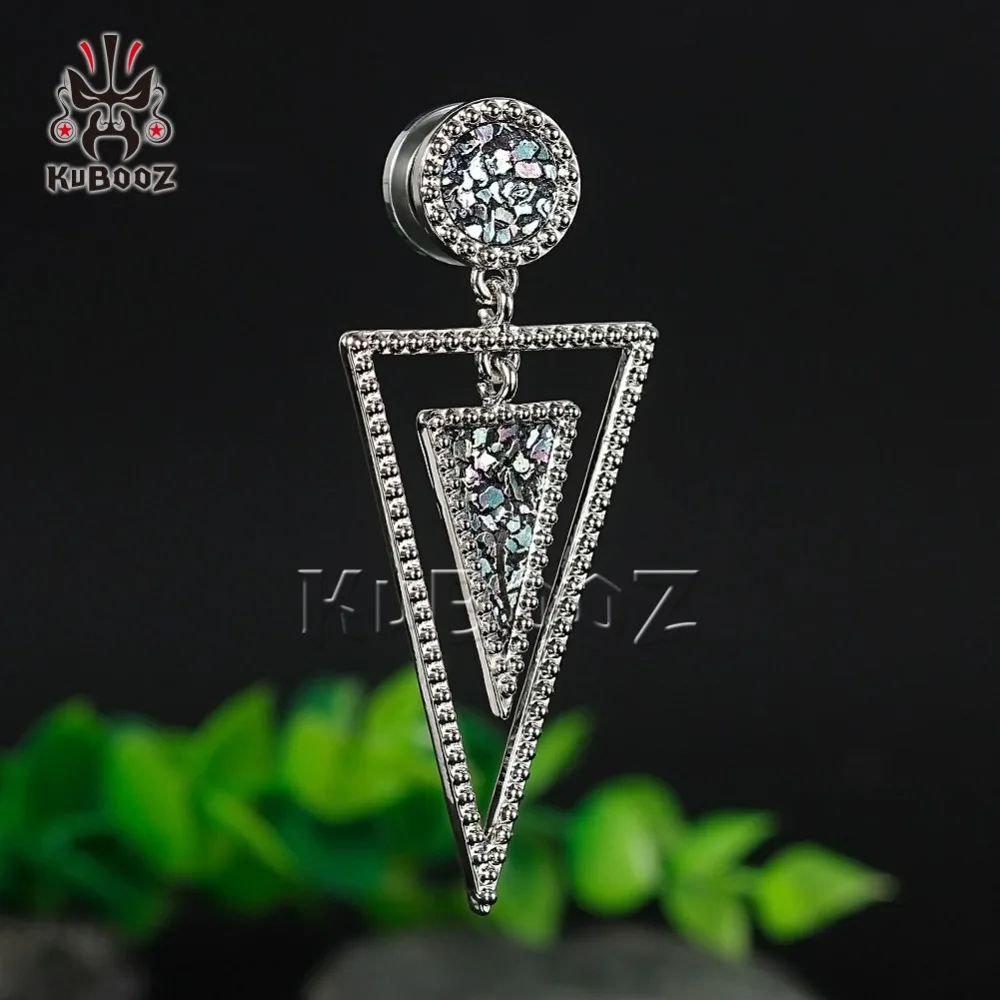 KUBOOZ Нержавеющая Сталь Винт Назад мотаться ушные вилки женщина уха туннель