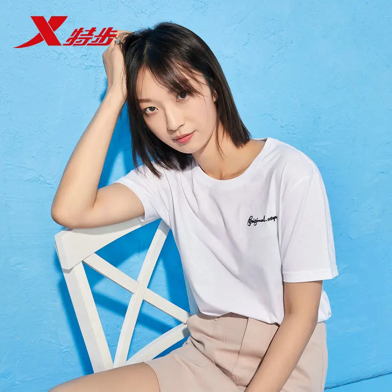 Футболка Xtep с коротким рукавом парные модели цветная Мужская и Женская