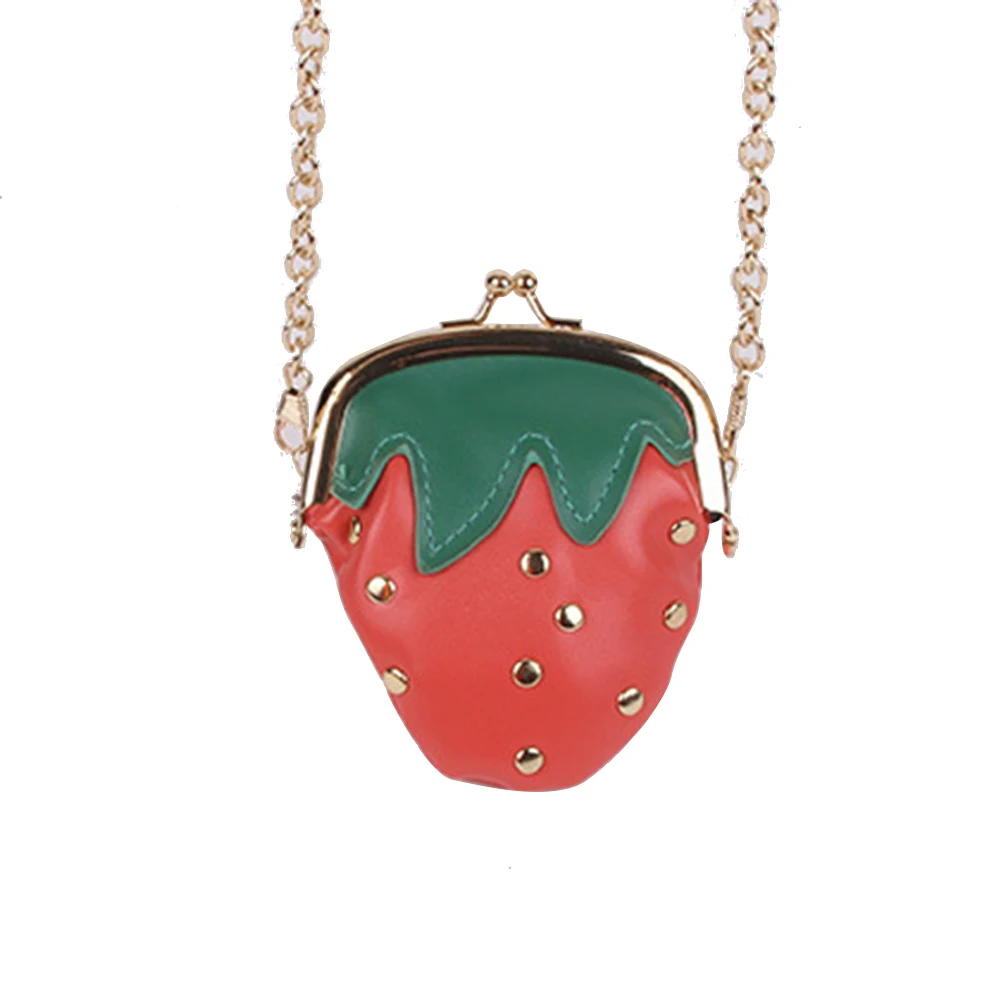 

Hot Girl Cute Strawberry Shape Twist Lock Small Crossbody Shoulder Bag Gift