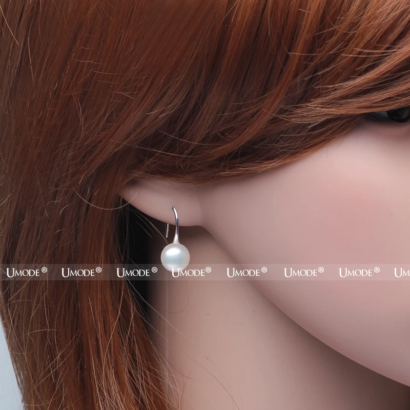 Женские серьги подвески с жемчугом UMODE из стерлингового серебра 925 пробы розового