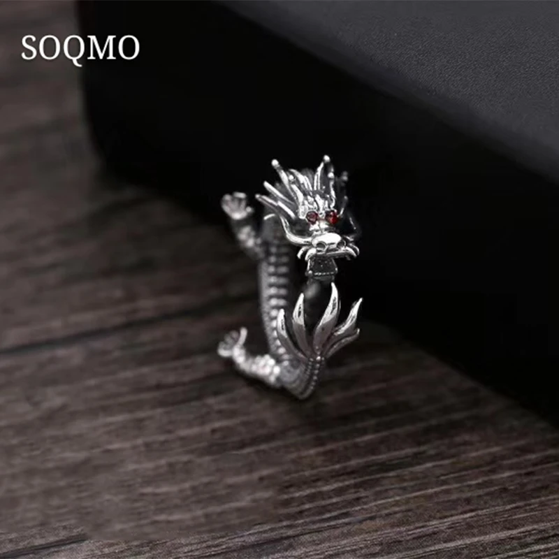SOQMO новинка искусственное серебряное кольцо мужские ювелирные изделия с глазом