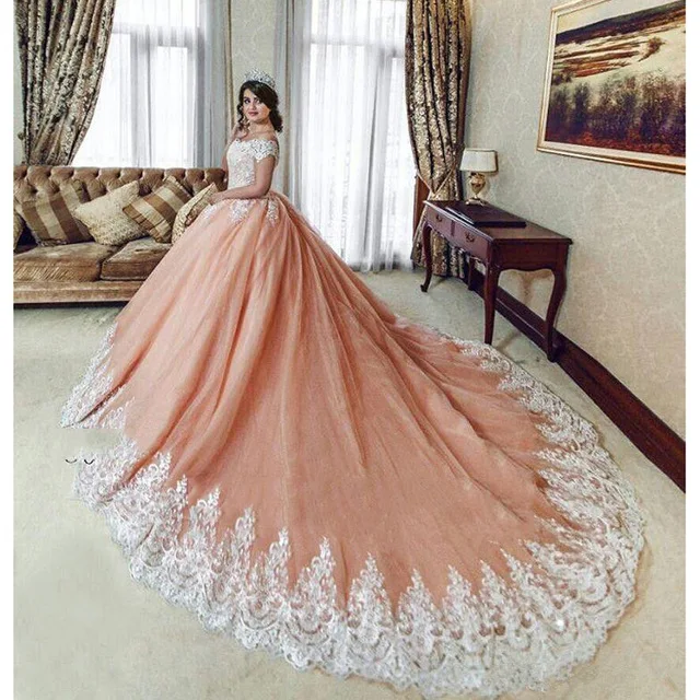 Ball Gown Quinceanera Dresses 2019 Off the Shoulder Sweet 16 Appliques Lace Edged Vestidos de 15 Puffy Pageant Dress | Свадьбы и