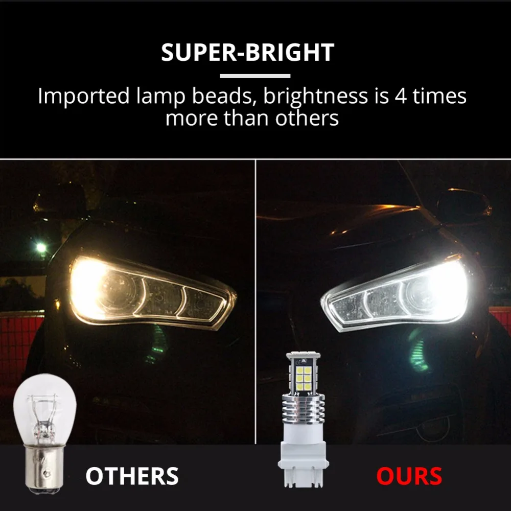 2 шт. T15 W16W 921 912 светодиодный указатель поворота 1200Lm 3030 SMD светильник CANBUS для салона