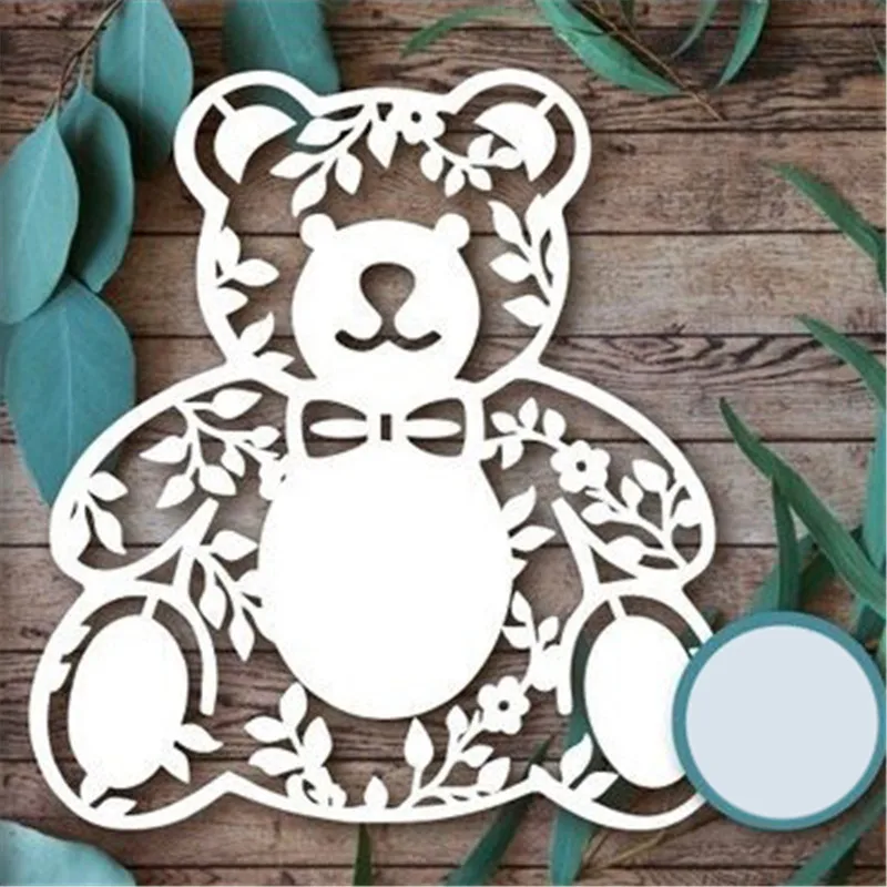 GJCrafts Медведь животных штампы металла резки для скрапбукинга высечки стежка