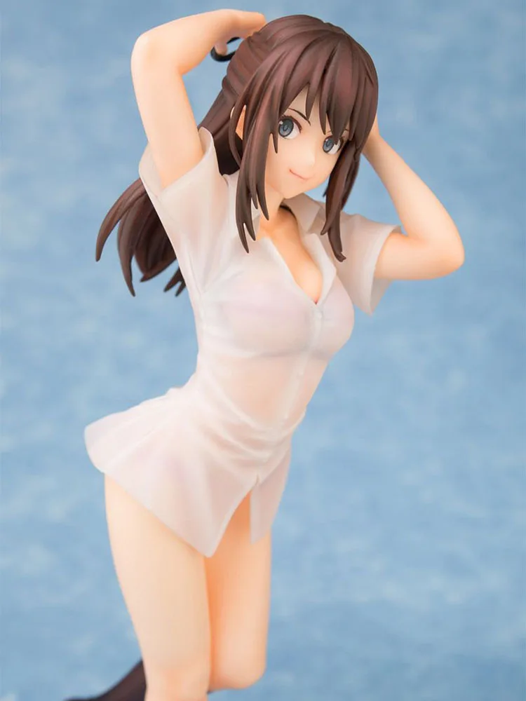 Аниме забавные Рыцари Seiren Hikari Tsuneki Button Shirt Ver. ПВХ фигурка 18 см Аниме Сексуальная девушка фигурка модель игрушки сексуальная фигура