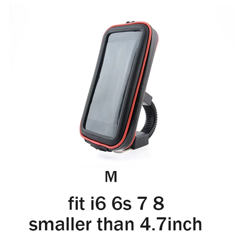 4.4-4.7 inch Red Joveses Универсальный водонепроницаемый держатель для мобильного телефона для мотоцикла, велосипеда, скутера, сумка чехол для iPhone 8 7 samsung поддержка 4,7-6,3 дюймов - Цвет: 4.4-4.7 inch Red