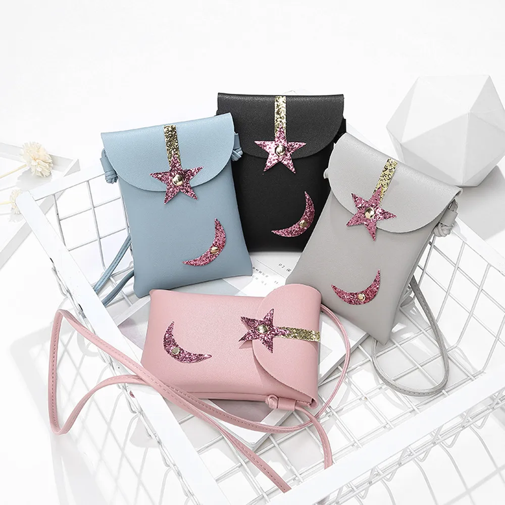 Модная женская сумка-мессенджер из искусственной кожи с украшением в виде звезды