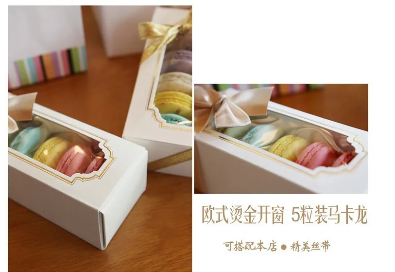 new 2018 hot Window Macaron boxe cake box gift 50PCS/LOT | Дом и сад