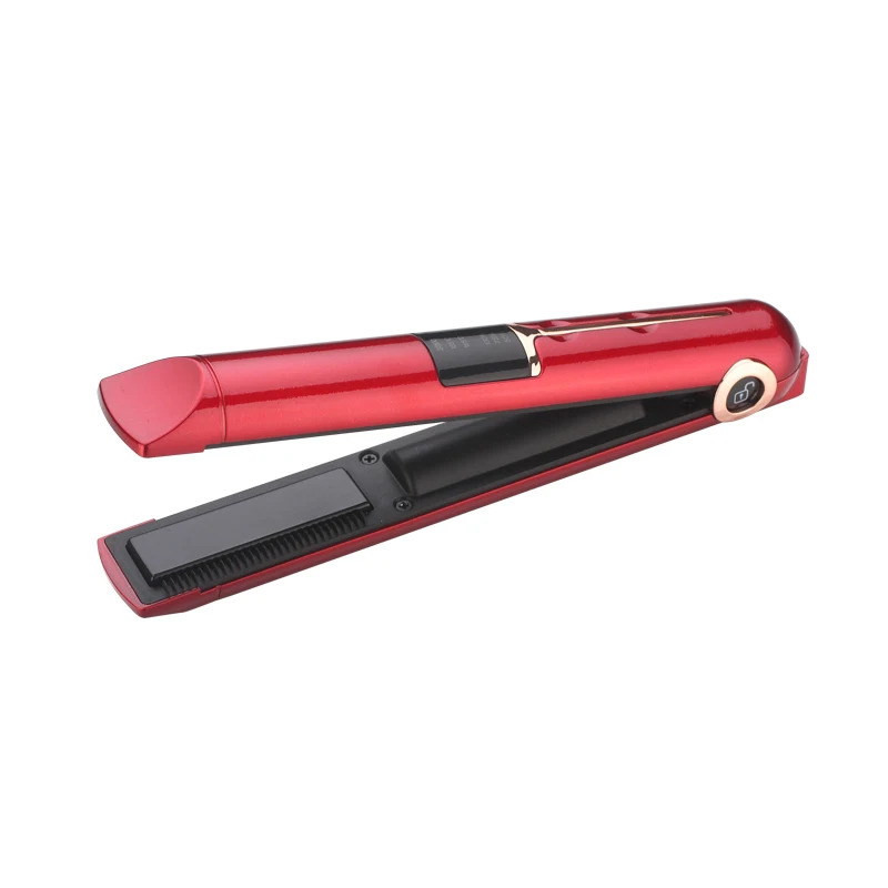 Model B Red KIKI newgain Мини Универсальный беспроводной USB Перезаряжаемый выпрямитель для волос с системой блокировки утюжок для волос сухое и влажное двойное использование - Цвет: Model B Red