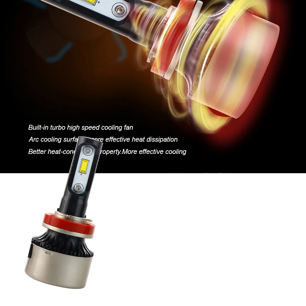 Aslent H4 H7 светодиодный Автомобильные светодиодные лампы фар Spuer Canbus Error Free H11 H8 H9 H1 HB3 9005 9006 электрическая лампочка для авто 120 Вт 24000lm 6500 K 12 v