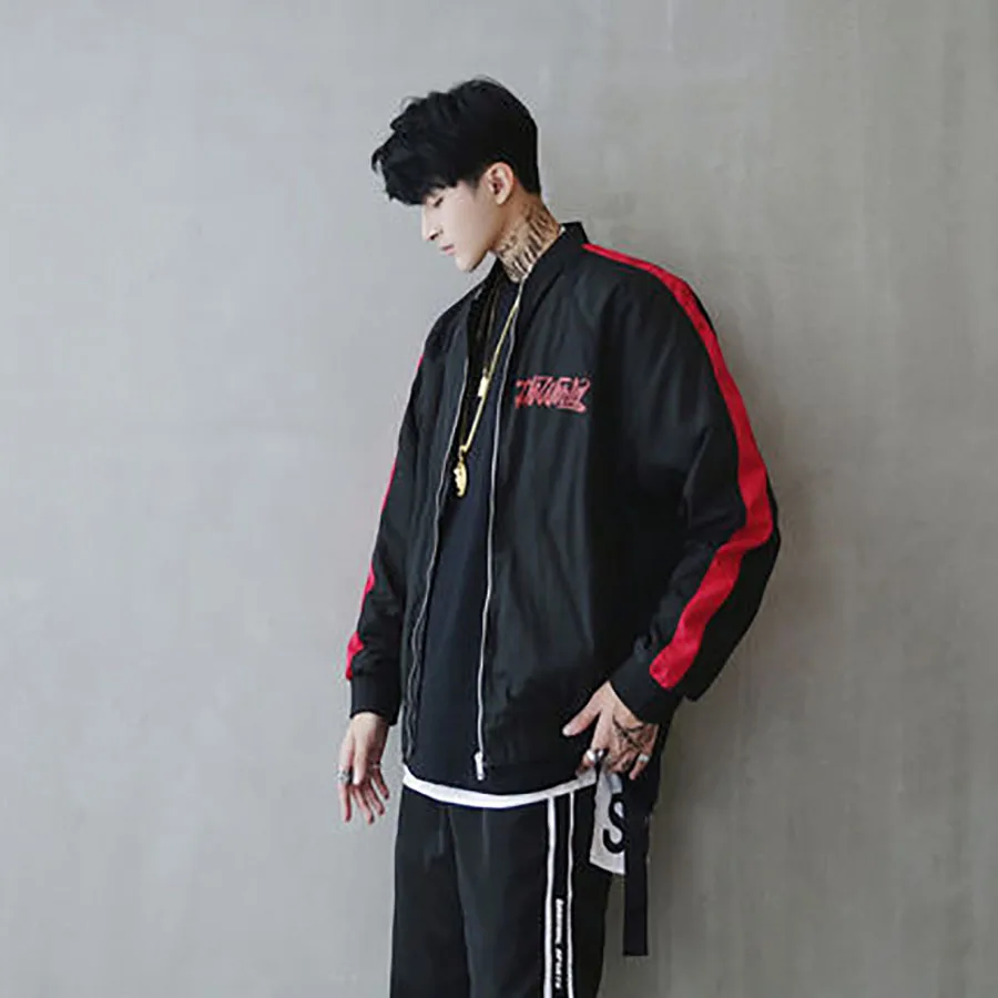 Курточка бомбер Для мужчин пилот печатных уличная Колледж Бейсбол куртки для