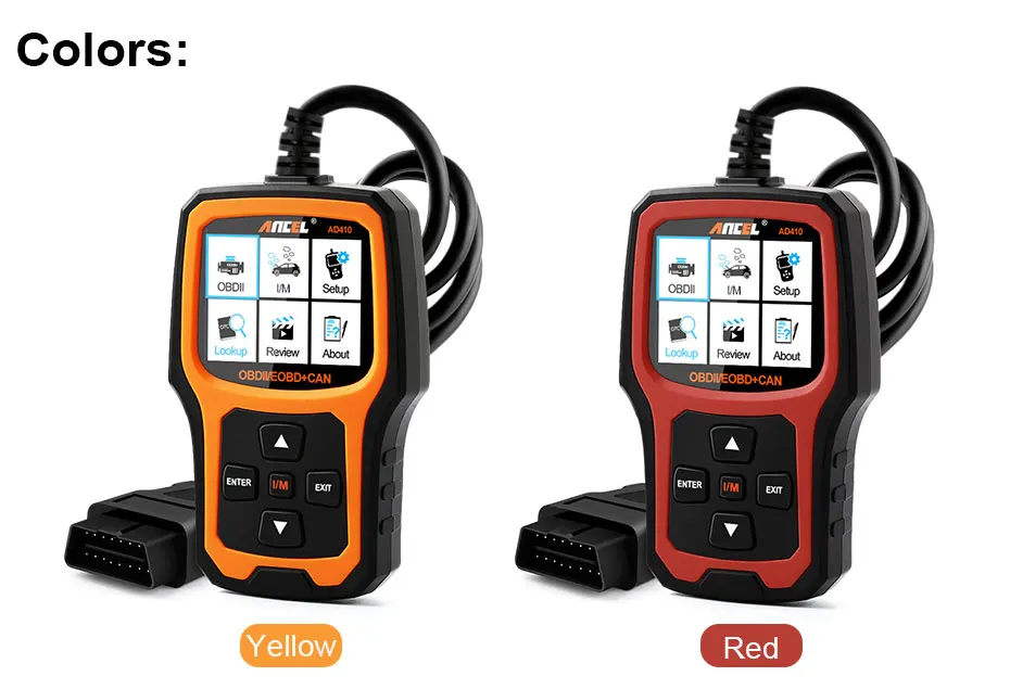 Ancel AD410 OBD2 сканер автомобильный диагностический инструмент ODB2 считыватель кодов стирание кодов ошибок несколько языков двигатель OBD 2 сканер