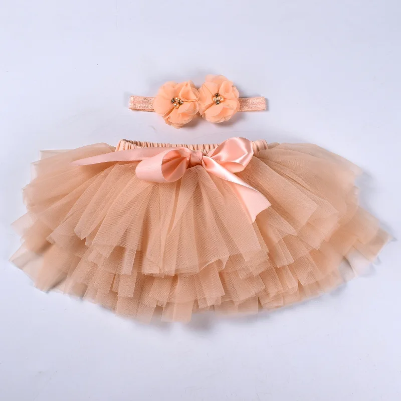 Детские хлопковые шифоновые шаровары-пачки с рюшами 4 слоя милый детский