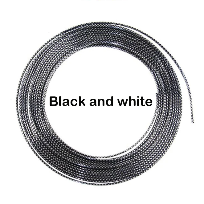 Black plus white Новое поступление, 15 метров, сделай сам, гибкий автомобильный Авто Грузовик, дверь, край, защита, отделка, молдинг, полоса, протектор, серебро - Название цвета: Black plus white