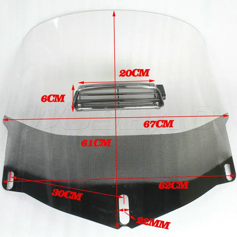 Мотоцикл 3 отверстия ветровое стекло с устанавливаемое на вентиляционное