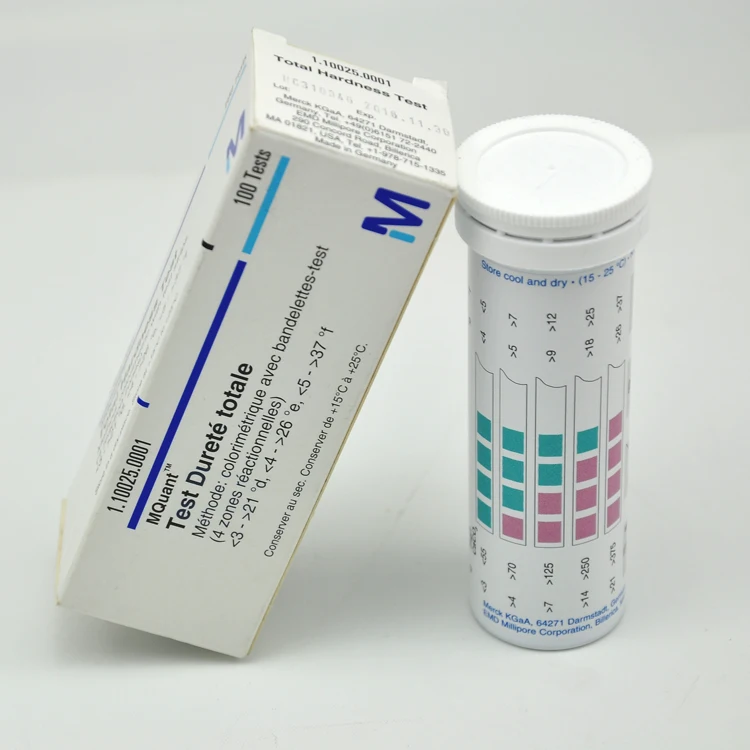 Тест полоска твердости воды Merck 1 10025 импортированная из Германии тест 10046|strip|strip