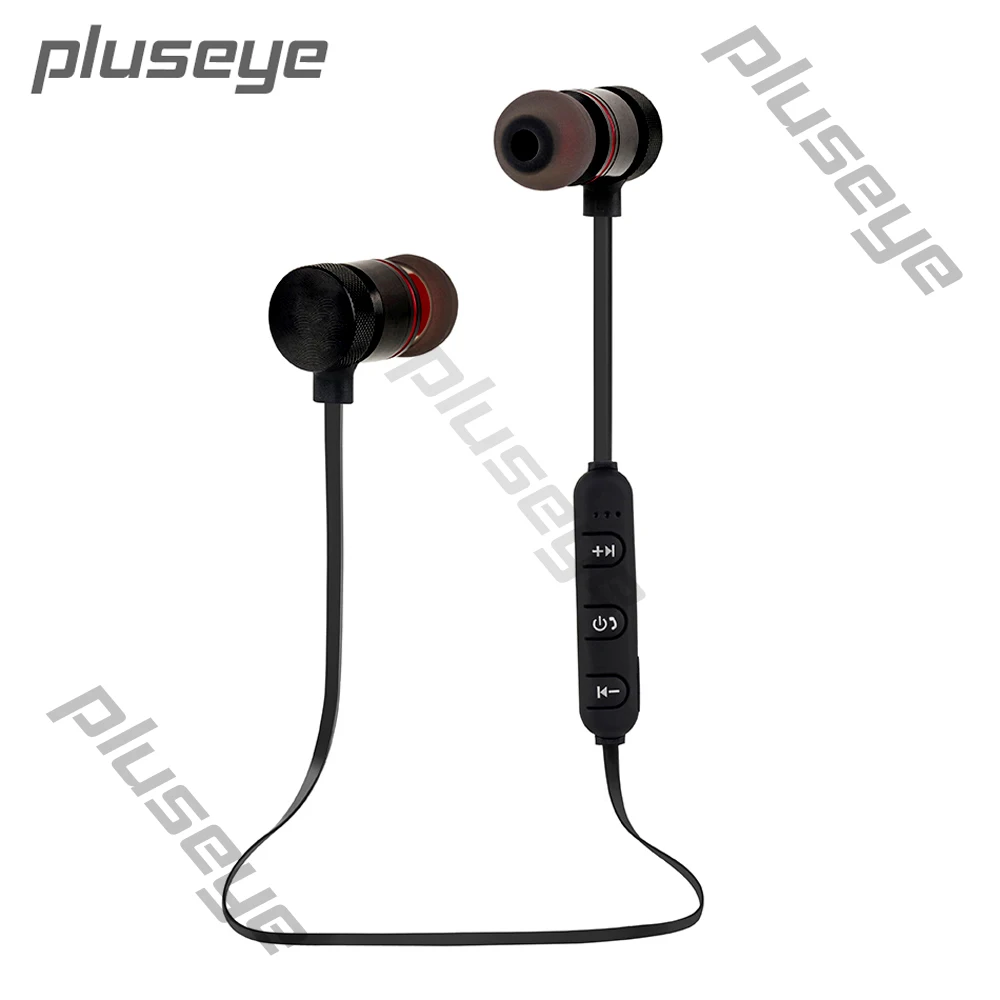 Pluseye Беспроводной Bluetooth наушники Спорт Handfree music бас с микрофоном для телефона iPhone