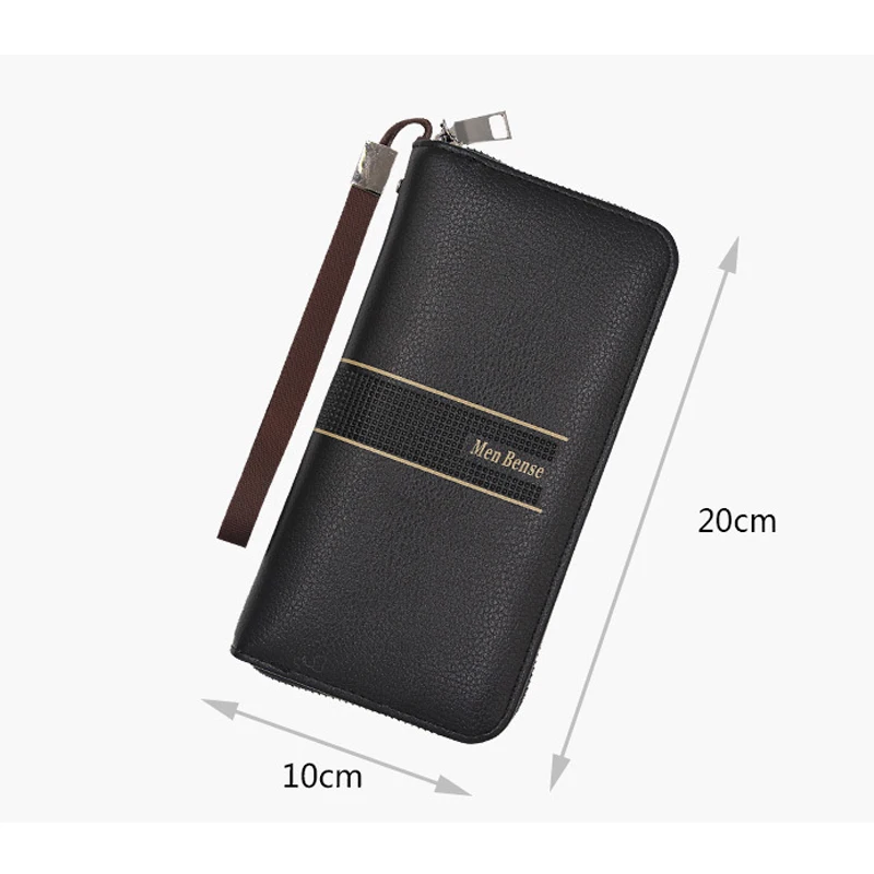 Новинка 2019 популярный мужской длинный кошелек на молнии вместительный
