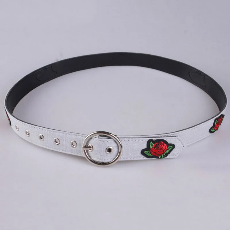 Иглы пряжки рием с цветочной вышивкой Ceinture Femme Cuir Национальный стиль элегантный