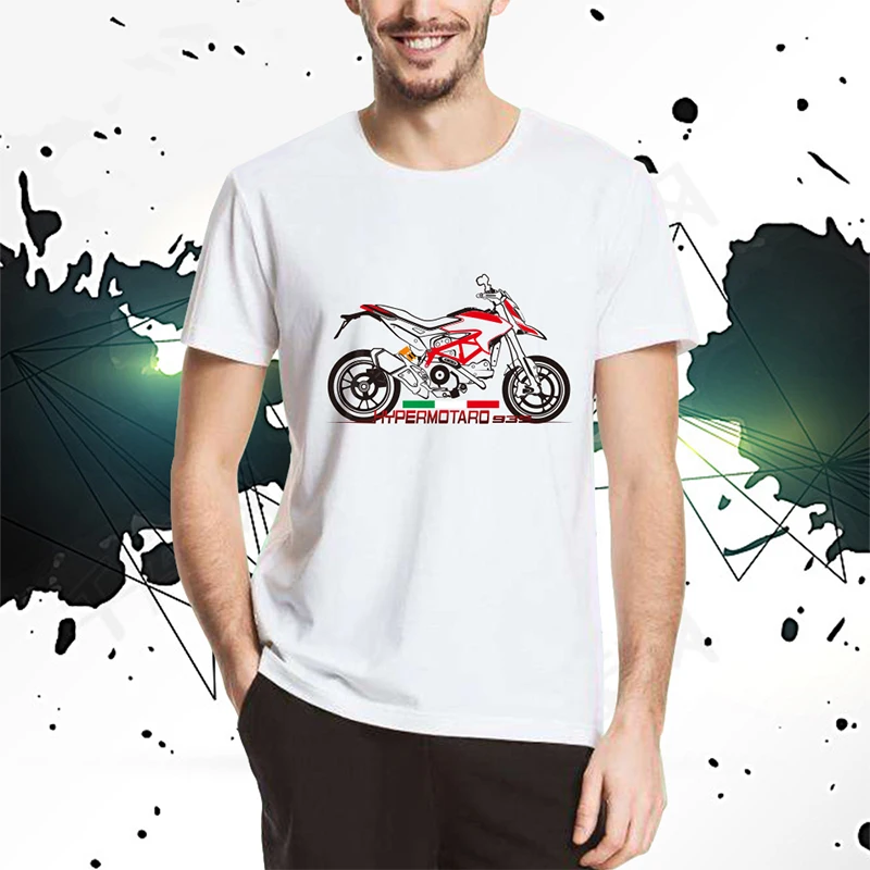 KODASKIN мотоциклетная футболка мужские Топы И Футболки для Ducati мотоцикла Hypermotard
