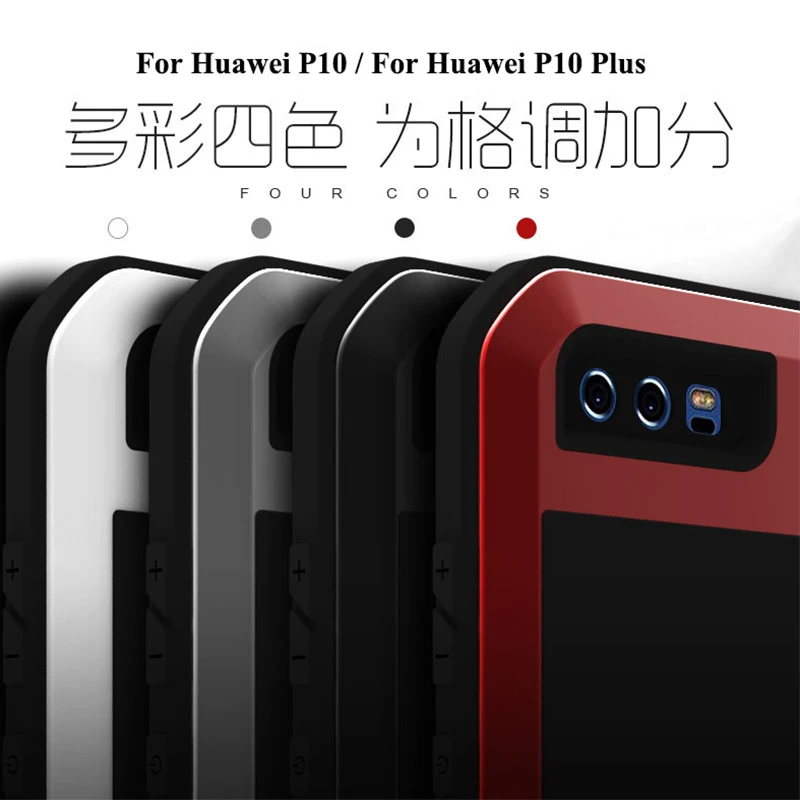 Металлический Чехол Love Mei для Huawei P10 Plus противоударный чехол телефона прочный с