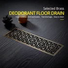 Слив 10*30 см, Евро античная латунь, резная Крышка для слива в полу, слив для душа, слив для отходов, аксессуары для ванной комнаты, фильтр DL8547