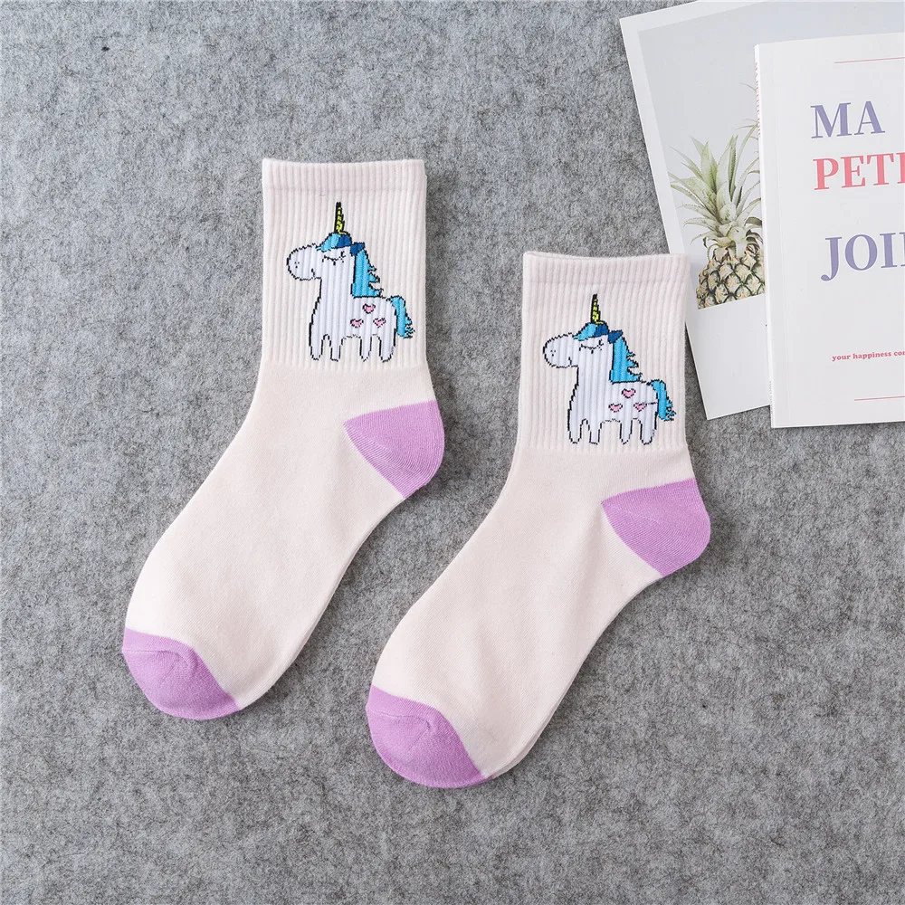 Новые носки осенние и зимние ковбойские абстрактные единороги ретро мужские