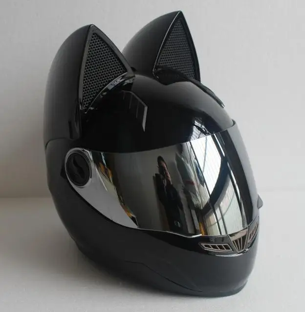 NITRINOS moto rcycle шлем человек женщина кошка личность Capacete De moto белый анфас шлемы гонки S/M/L/XL/XXL - Цвет: 3