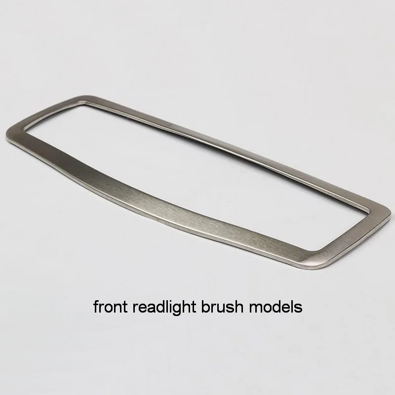front brush models Tonlinker 1 шт. автомобиль из нержавеющей стали передний и задний читальный светильник Коробка Чехол наклейки для Mitsubishi ASX 2013-15 - Название цвета: front brush models