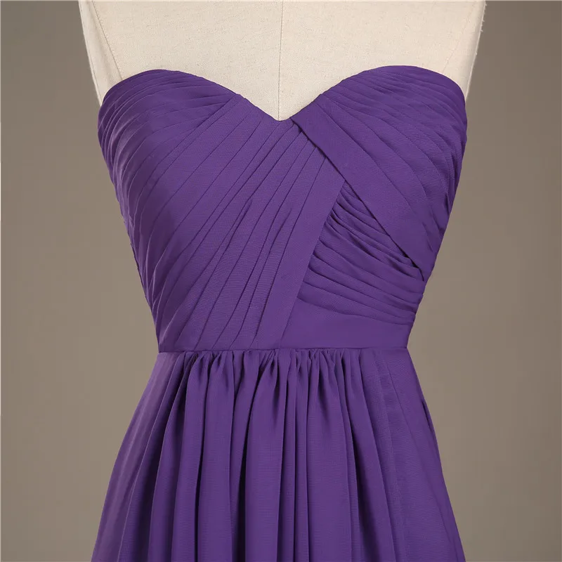 Дешевые Длинные платье подружки невесты Новинка 2017 года Line шифон Pleat настоящая