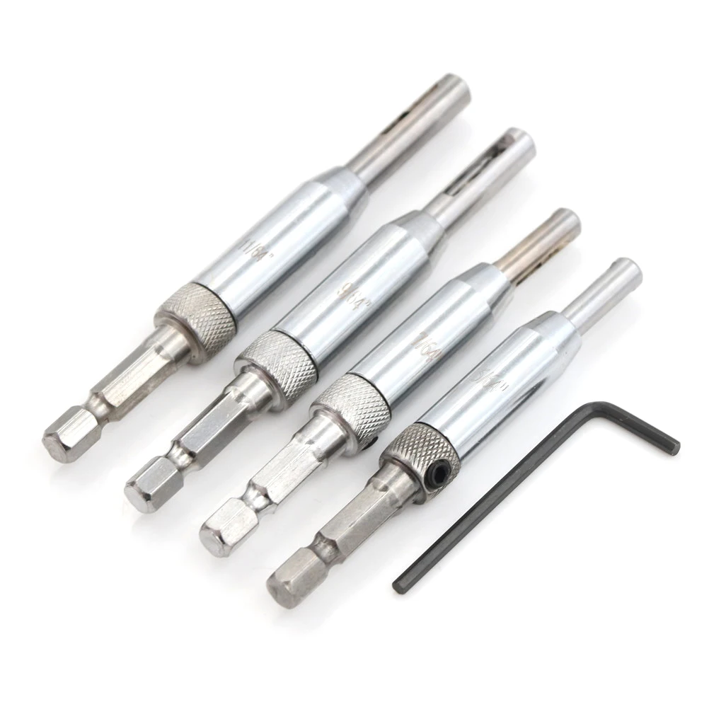 

4Pcs HSS Self Centering Hinge Drill Bits Set Door Cabinet 5/64" 7/64" 9/64" 11/64" Wholesale