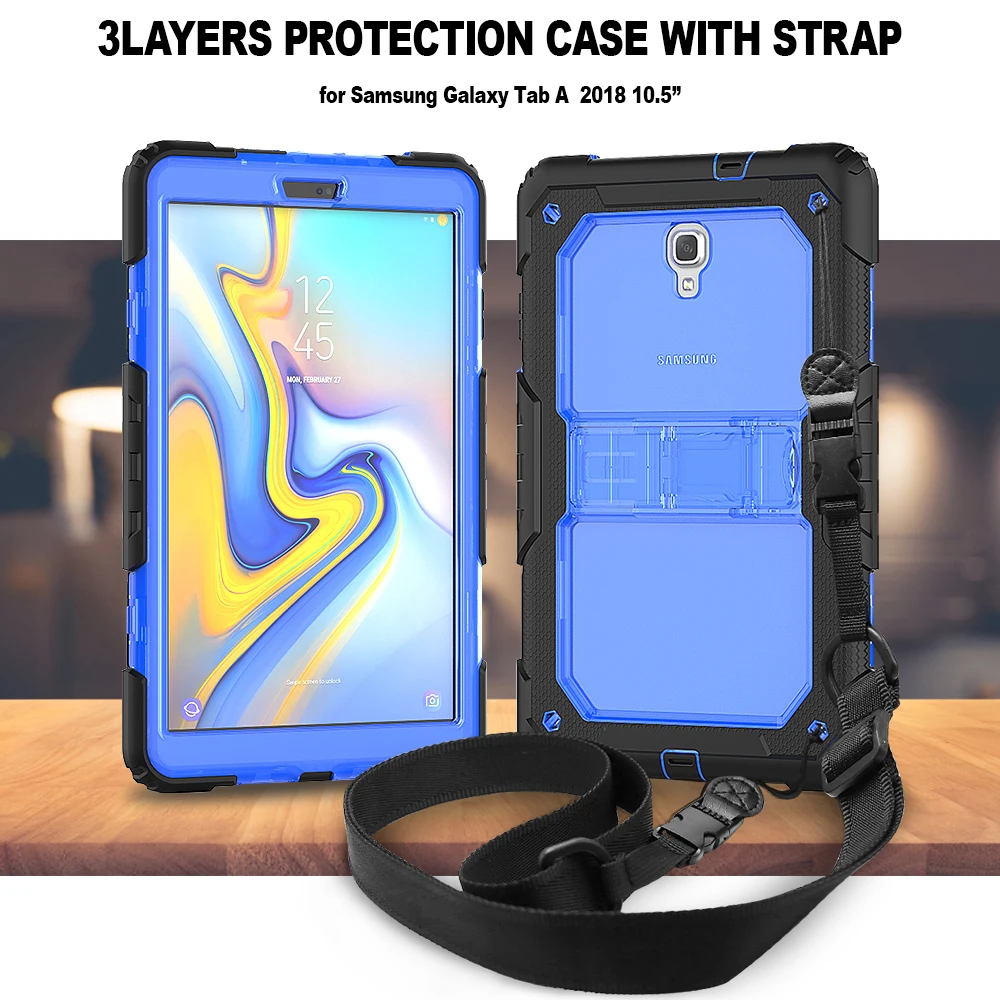 2 в 1 Гибридный Силиконовый + ПК Жесткий Чехол для Samsung Galaxy Tab A A2 10 5 дюймов 2018 SM T590 T595