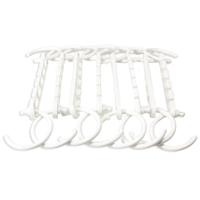 

8 Pcs/Set Plastic Clothes Hanger Wardrobe Storage Rack Closet Organizer Hooks Space Saving Hanger Multifunctional Drying Rack