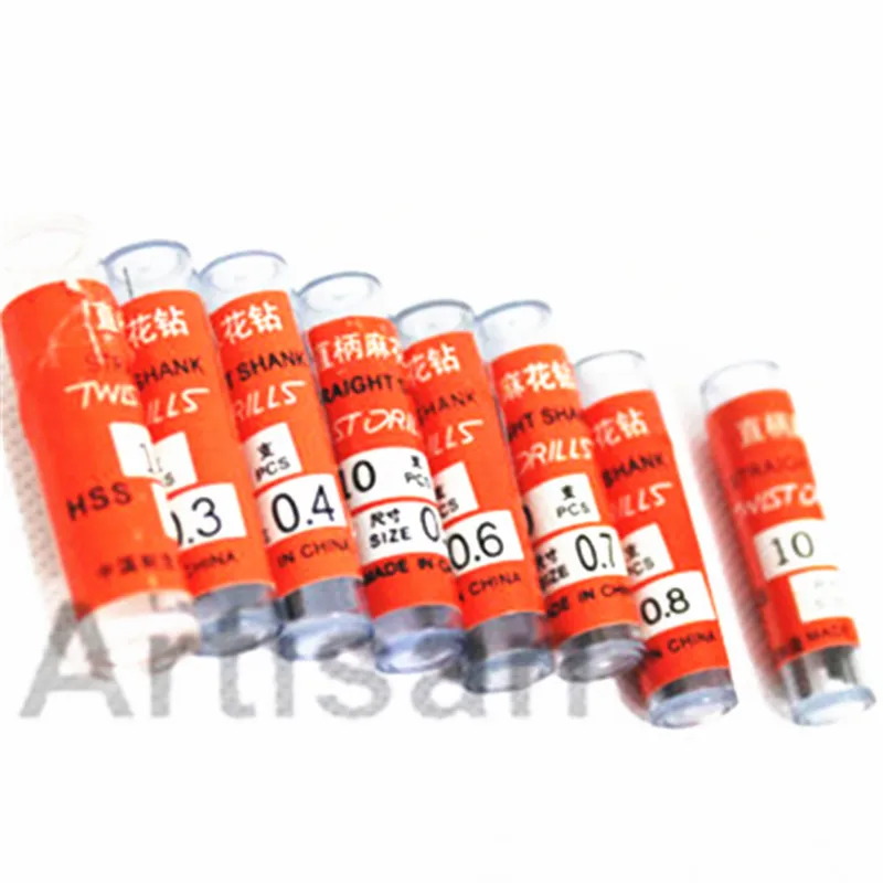 

80 шт./лот 0,2 0,3 0,4 0,5 0,6 0,7 0,8 мм Мини HSS M2 спиральное сверло микро шнековое сверло для сверления дерева пластика металла
