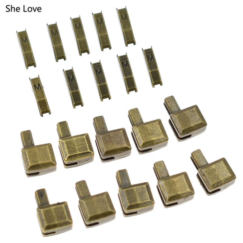 6 She Love 10 наборов 5# металлический фиксатор для ремонта молнии DIY Швейные аксессуары для одежды - Цвет: 6