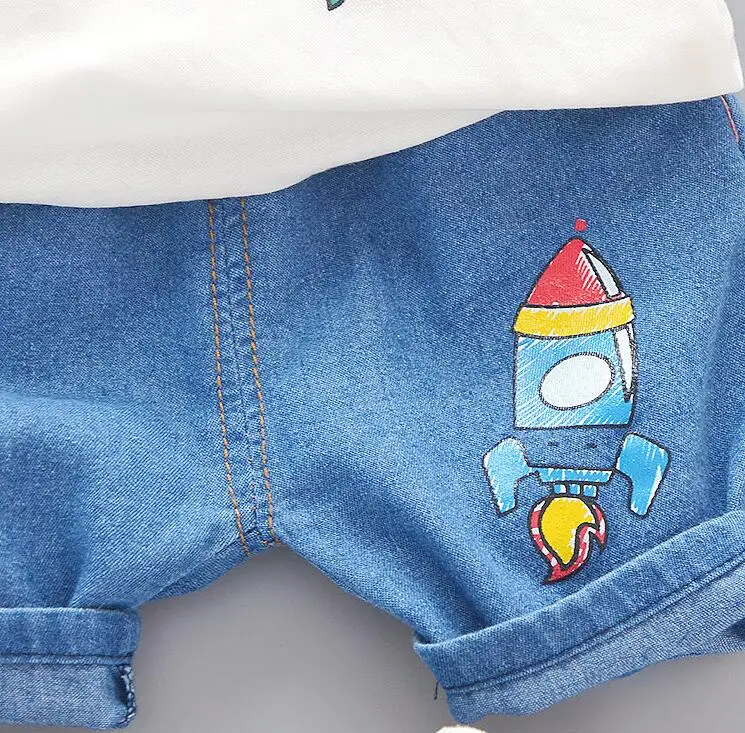 2019 Children's summer clothes set cotton baby short sleeve turn collar shirts boys Newborn body suit cartoon kids clothing | Детская