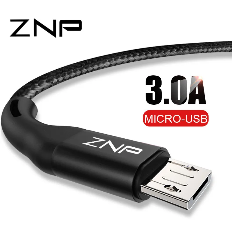 ZNP кабель Micro USB быстрое зарядное устройство для Sasmung S7 S6 Redmi note 5 pro Android мобильный телефон Micro usb кабель для зарядки шнур для передачи данных