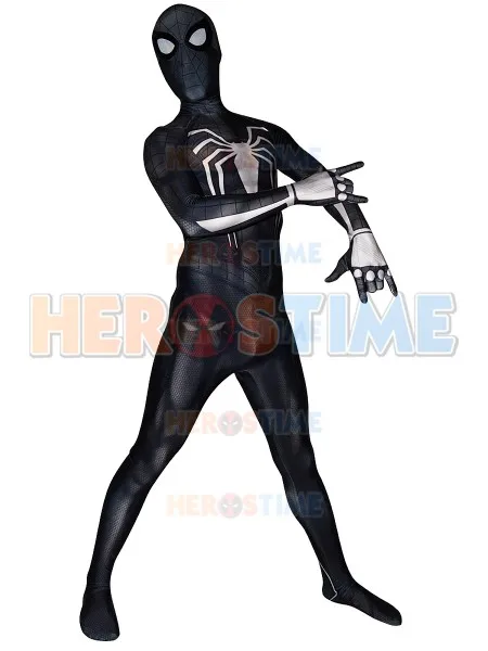 Черный костюм яда Человека-паука 3D принт PS4 игра Insomniac Хэллоуин косплей боди для