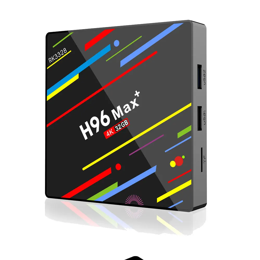 H96 Max Plus Android 8,1 ТВ приставка 4 ГБ 32 ГБ RK3328 четырехъядерный Голосовое управление приставка 2,4G Wifi USB 3,0 4K VP9 H.265 медиаплеер