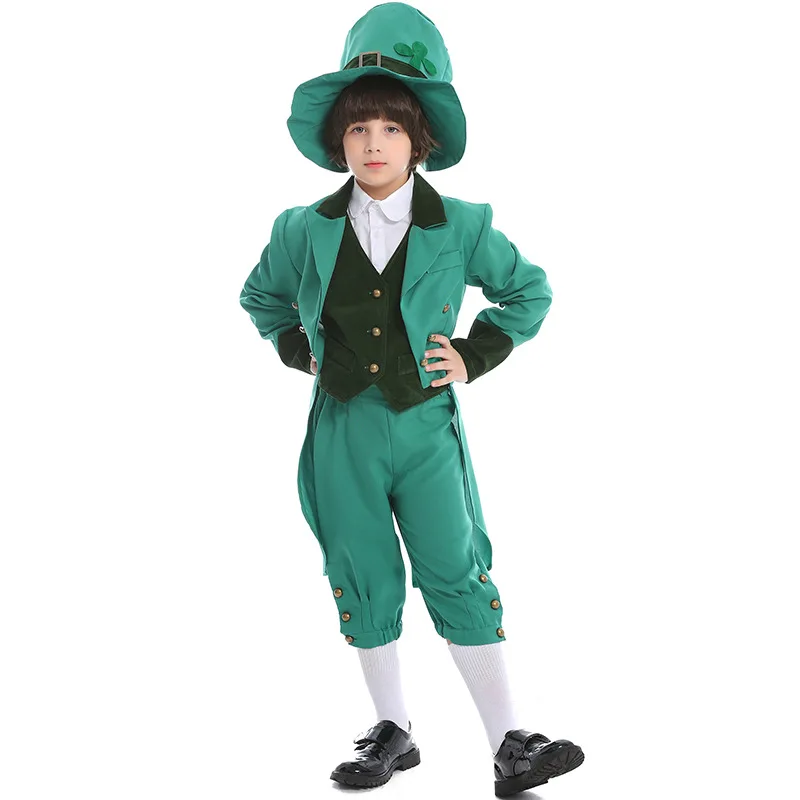 Umorden Детские костюмы ко Дню Св. Пафокусов Ирландия Leprechaun костюм для мальчиков