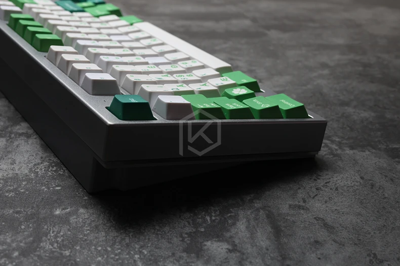 Вишневый профиль краситель Sub Keycap Set PBT пластик зеленый ирландский макет