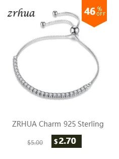 ZRHUA роскошный женский 925 серебряный браслет регулируемые браслеты из бисера для женщин модные ювелирные изделия Новинка